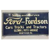 Single-Sided Porcelain Ford and Fordson Advertisin