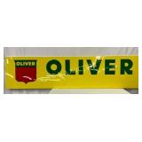 94 1/2 x 23-Inch Metal Embossed Oliver Tractor Sig