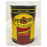 Pennzoil One Quart Outboard Motor Oil Can with Gra