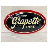 27 x 16 Grapette Soda Embossed Metal Advertising S