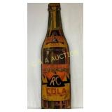 Royal Crown Cola Die-Cut Embossed Metal Bottle Sig