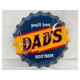 22-Inch Dad's Root Beer Button Sign by Stout Sign