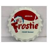 22-Inch Frostie Root Beer Embossed Metal Bottle Ca