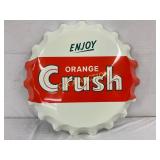 22-Inch Orange Crush Embossed Button Sign by Stout