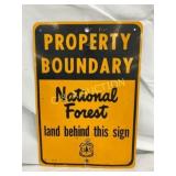 Metal 7×10 National Forest Property Boundary Sign