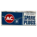 16×6 Inch Metal AC Spark Plugs Sign With GM Brandi