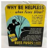 Metal 6 1/2 x 8 Buss Fuses Display for Automobiles