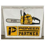 Embossed Pioneer Partner' Dealer Sign 58x46