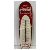 Coca-Cola Metal Cigar Thermometer, 30×8 Inches