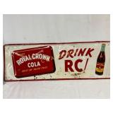 Vintage Royal Crown Cola Embossed Tin Advertising