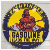 Pathfinder Gasoline Single-Sided Metal Sign, 25 1/