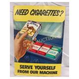 Cardboard Easel-Back Cigarette Advertisement Featu