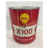 Cardboard Shell X-100 Motor Oil 1-Gallon Can