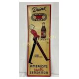 Embossed Vertical Nichol Kola Advertising Sign, 12