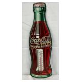 Coca-Cola Bottle Die-Cut Thermometer, 5in x 17in