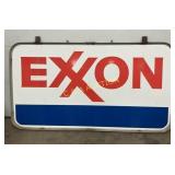 Porcelain Double-Sided Exxon Sign with Metal Frame