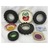 8 Tire-Themed and Branded Ashtrays Featuring GMC,