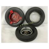 BF Goodrich Lot of Three Tire-Themed Ashtrays