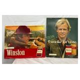 Embossed Winston Advertising Signs, 32in x 18in