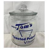 Contemporary Tom's Printed Glass Peanut Jar with L