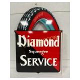 Diamond Service Double-Sided Metal Flange Sign, 19