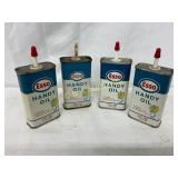 Four Esso Handy Oiler 4 Ounce Cans with Drip Boy G