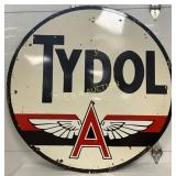 Double-Sided Porcelain Tydol A' Gasoline Sign, 48