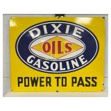 Dixie Oils Porcelain Sign, Single-Sided, 30×24 Inc