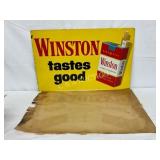New Old Stock Winston Cig Sign, 22×14 Inches
