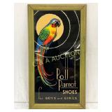 Polly Parrot Shoes Glass Framed Advertising Sign,