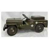 Metal Kids' Toy Military Jeep, 10in x 26in