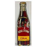 11×39 Royal Crown Cola Embossed Metal Advertising