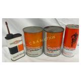 4 Harley-Davidson Motor Oil and Lubricant Cans
