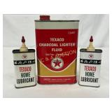Three Texaco 1-Quart Charcoal Lighter Fluid and Tw