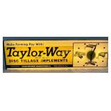 Taylor-Way Light-Up Advertising Clock Sign, 36in x