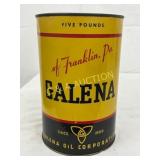 Five-Pound Galena Oil Corporation Lubricant Can