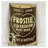 Embossed Tin Frostie Old Fashion Root Beer' Adver