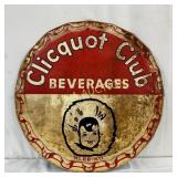 Clicquot Club Embossed Tin Advertising Sign with 2