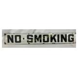 Porcelain No Smoking' Sign, 37 x 6 Inches