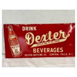 Dexter Beverages Embossed Metal Advertising Sign,