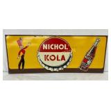 Nickel Kola Metal Advertising Sign, 30 x 12 Inches