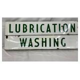 Porcelain Coca-Cola Sign with Lubrication Washing