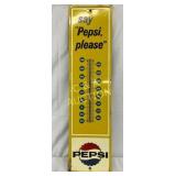 Metal Pepsi Thermometer with Say Pepsi, Please' D