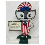 30×47 Inch Masonite Beaver Advertising Display on