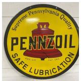 Pennzoil Double-Sided Porcelain Sign, 29 Inches
