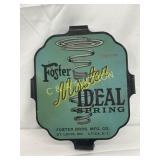 Foster Bros. Mfg. Co. Metal Advertising Sign for 