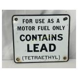 Porcelain Motor Fuel Pump Plate; Contains Lead (T