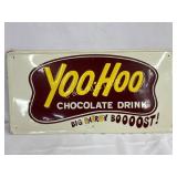 Embossed Metal Yoo-Hoo Chocolate Drink Advertising