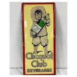 Embossed Clicquot Club Beverages Metal Sign, 9in x