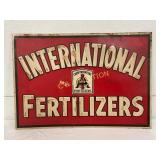 Early Embossed International Fertilizers' Tin Sig
